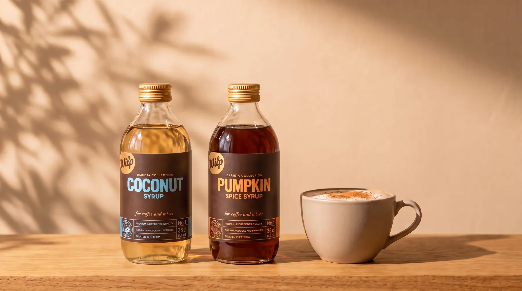 WILP Coconut und Pumpkin Spice in der Sonne vor einer Wand